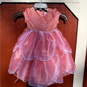 Nannette Kids Vintage Peach Tiered Dress